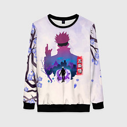 Свитшот женский Годжо Сатору Магическая битва, цвет: 3D-черный