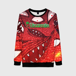 Свитшот женский Terraria Wall of Flesh, цвет: 3D-черный