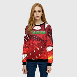 Свитшот женский Terraria Wall of Flesh, цвет: 3D-черный — фото 2