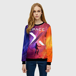 Свитшот женский Space X, цвет: 3D-черный — фото 2