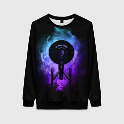 Свитшот женский Star Trek, USS Enterprise, цвет: 3D-черный