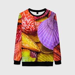 Женский свитшот Разноцветные ракушки multicolored seashells
