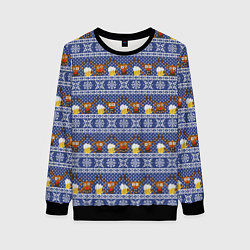 Свитшот женский Олени отдыхают, цвет: 3D-черный