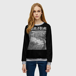 Свитшот женский Burzum Hvis lyset tar oss, цвет: 3D-меланж — фото 2