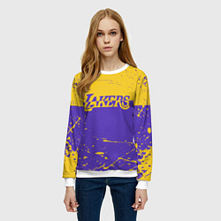 Свитшот женский Kobe Bryant - Los Angeles Lakers - NBA, цвет: 3D-белый — фото 2