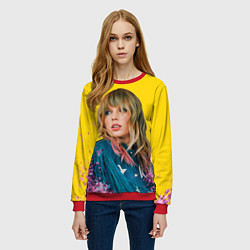 Свитшот женский Красотка Тейлор, цвет: 3D-красный — фото 2
