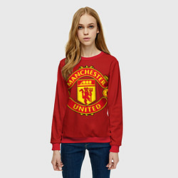 Свитшот женский Manchester United F C, цвет: 3D-красный — фото 2