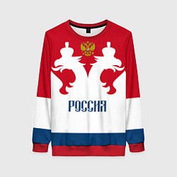 Свитшот женский Russia Team, цвет: 3D-красный