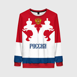 Свитшот женский Russia Team, цвет: 3D-красный
