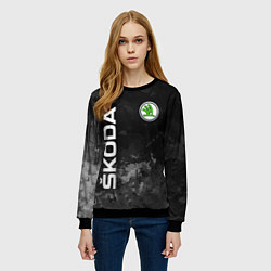 Свитшот женский SKODA АВТО, цвет: 3D-черный — фото 2