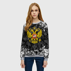 Свитшот женский Российская Федерация, цвет: 3D-меланж — фото 2