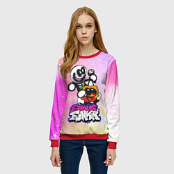 Свитшот женский Skid and Pump Friday Night Funkin, цвет: 3D-красный — фото 2