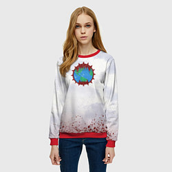 Свитшот женский Пожиратели миров до Ереси цвет легиона, цвет: 3D-красный — фото 2