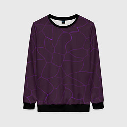 Свитшот женский Вишневые разломы, цвет: 3D-черный