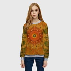 Свитшот женский Осеннее солнце Абстракция, цвет: 3D-меланж — фото 2
