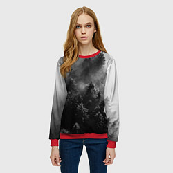 Свитшот женский МРАЧНЫЙ ЛЕС FOREST, цвет: 3D-красный — фото 2