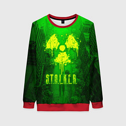 Свитшот женский STALKER LOGO RADIATOIN NEON TOXIC, цвет: 3D-красный