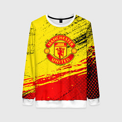 Свитшот женский Manchester United Футбольный клуб, цвет: 3D-белый