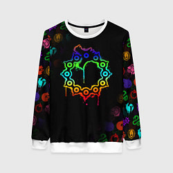 Свитшот женский МЕЛИОДАС 7 СМЕРТНЫХ ГРЕХОВ ЦВЕТНОЙ, цвет: 3D-белый