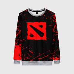 Женский свитшот DOTA 2 БРЫЗГИ КРАСОК ДОТА 2 ЛОГО