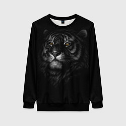 Женский свитшот Голова хищного тигра