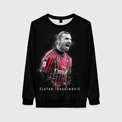 Свитшот женский Златан Ибрагимович Милан, цвет: 3D-черный