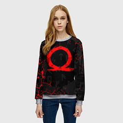 Свитшот женский GOD OF WAR CRATOS LOGO, цвет: 3D-меланж — фото 2