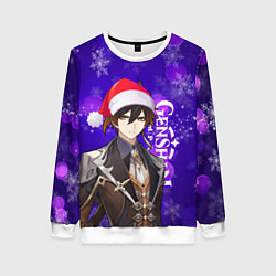 Женский свитшот НОВОГОДНИЙ GENSHIN IMPACT, ЧЖУН ЛИ