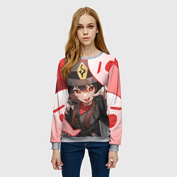 Свитшот женский ХУ ТАО С ПРИЗРАКАМИ, цвет: 3D-меланж — фото 2