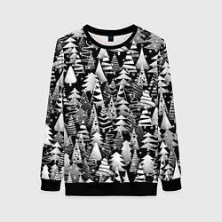 Женский свитшот Лес абстрактных ёлок