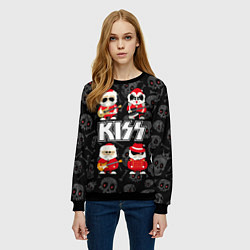 Свитшот женский Christmas kiss from hell, цвет: 3D-черный — фото 2