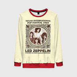 Свитшот женский Led Zeppelin - Texas International Pop Festival 19, цвет: 3D-красный