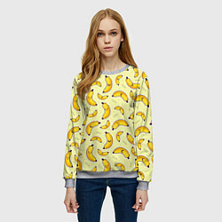 Свитшот женский Банановый Бум, цвет: 3D-меланж — фото 2
