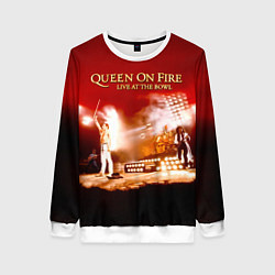 Свитшот женский Queen on Fire - Live at the Bowl, цвет: 3D-белый