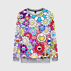 Женский свитшот Цветы Takashi Murakami