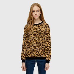 Свитшот женский Леопард Leopard, цвет: 3D-черный — фото 2