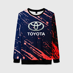 Свитшот женский Toyota градиент, цвет: 3D-черный