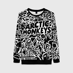 Свитшот женский Arctic monkeys Pattern, цвет: 3D-черный