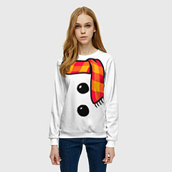 Свитшот женский Snowman Outfit, цвет: 3D-белый — фото 2