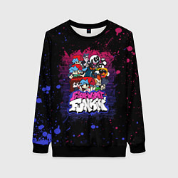 Женский свитшот FRIDAY NIGHT FUNKIN НЕОНОВАЯ СТЕНА FNF