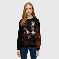 Свитшот женский Darkest Dungeon Fish and Bones, цвет: 3D-черный — фото 2