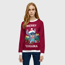 Свитшот женский Merry ohana, цвет: 3D-белый — фото 2