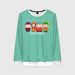 Женский свитшот South Park - Южный парк Кенни, Кайл, Эрик и Стэн