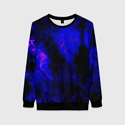 Свитшот женский Purple Tie-Dye, цвет: 3D-черный