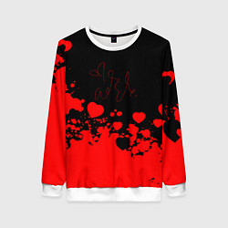 Женский свитшот Adele Сердечки Автограф