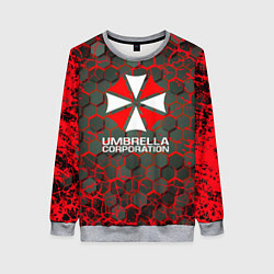 Свитшот женский Umbrella Corporation соты, цвет: 3D-меланж