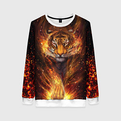 Женский свитшот Огненный тигр Сила огня