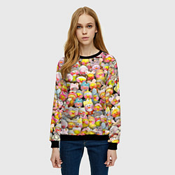 Свитшот женский Уточки Лалафанфан, цвет: 3D-черный — фото 2