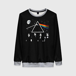 Свитшот женский PINK FLOYD LOGO ПИНК ФЛОЙД НЕБО, цвет: 3D-меланж
