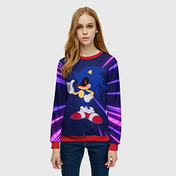 Свитшот женский SONIC EXE СОНИК, цвет: 3D-красный — фото 2